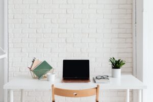 Virtual assistant desk setup – Carina Litten, UK-based business support